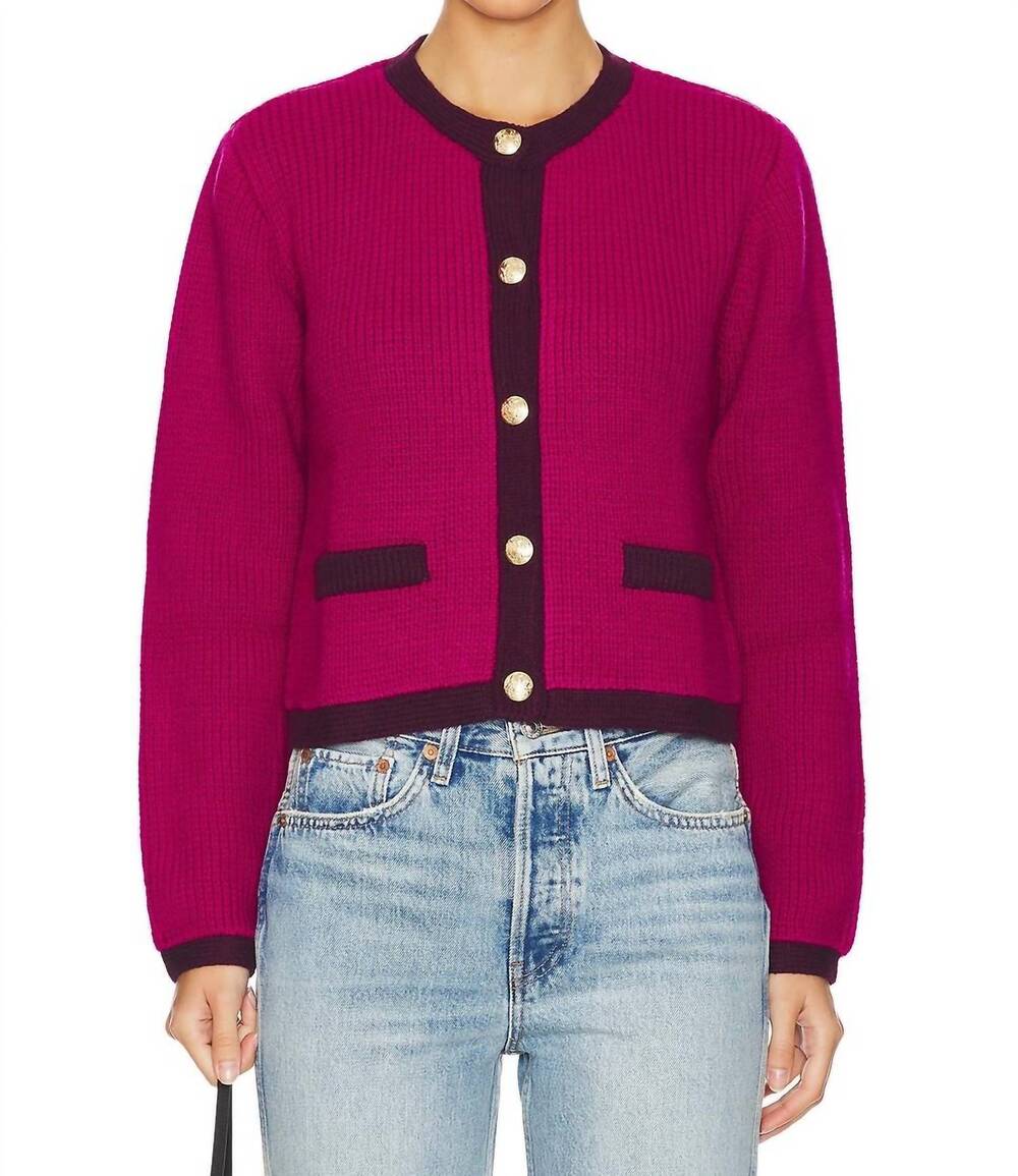 NEW STEVE MADDEN fantino button front cardigan in fuschia